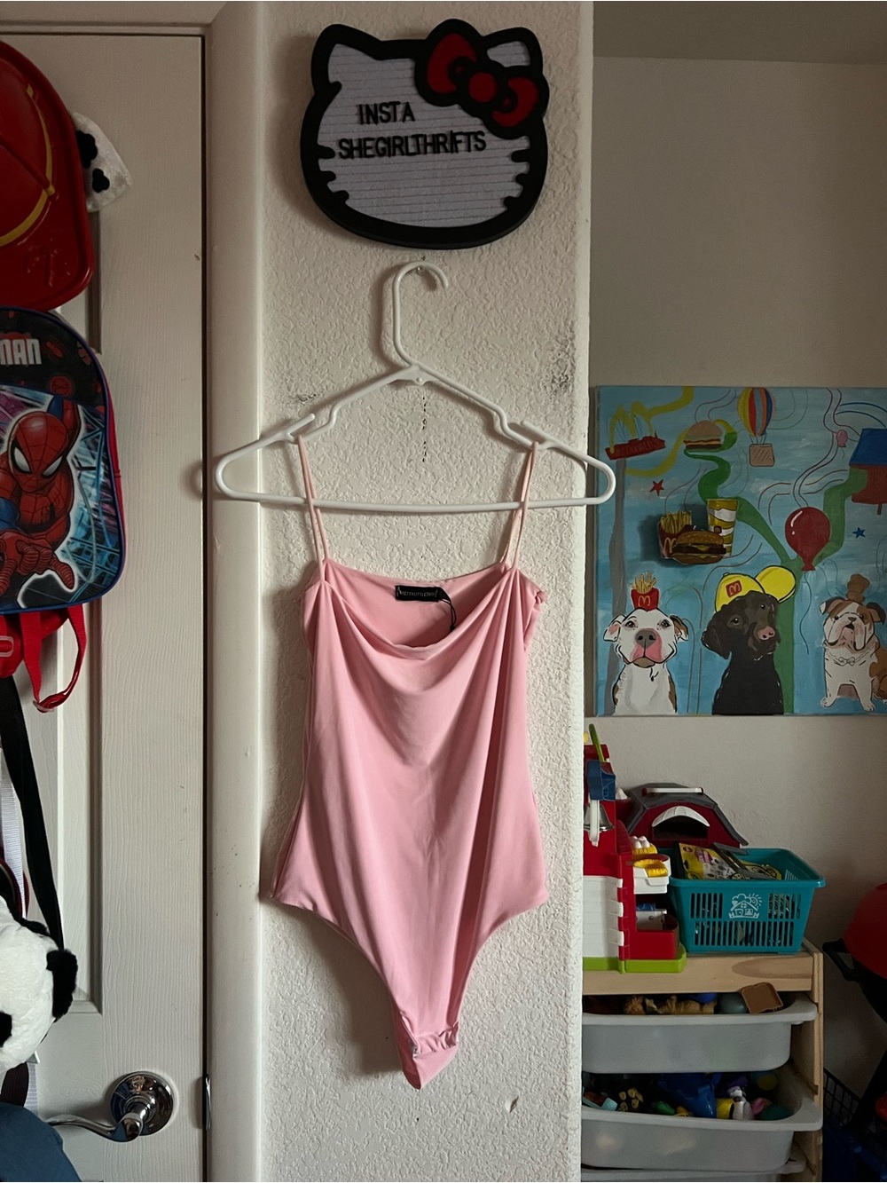 pink bodysuit